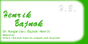 henrik bajnok business card
